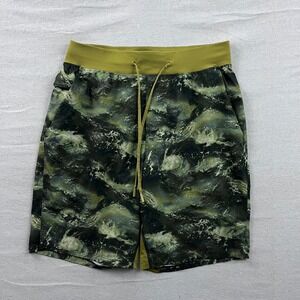 Lululemon THE Short 7 Mens Med Sea Salt Swirl Green Multi Camo Training Shorts